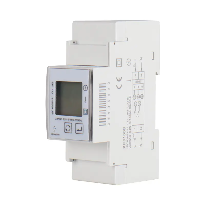 2p однофазный многофункциональный размер DIN Rail Energy Smart Meter